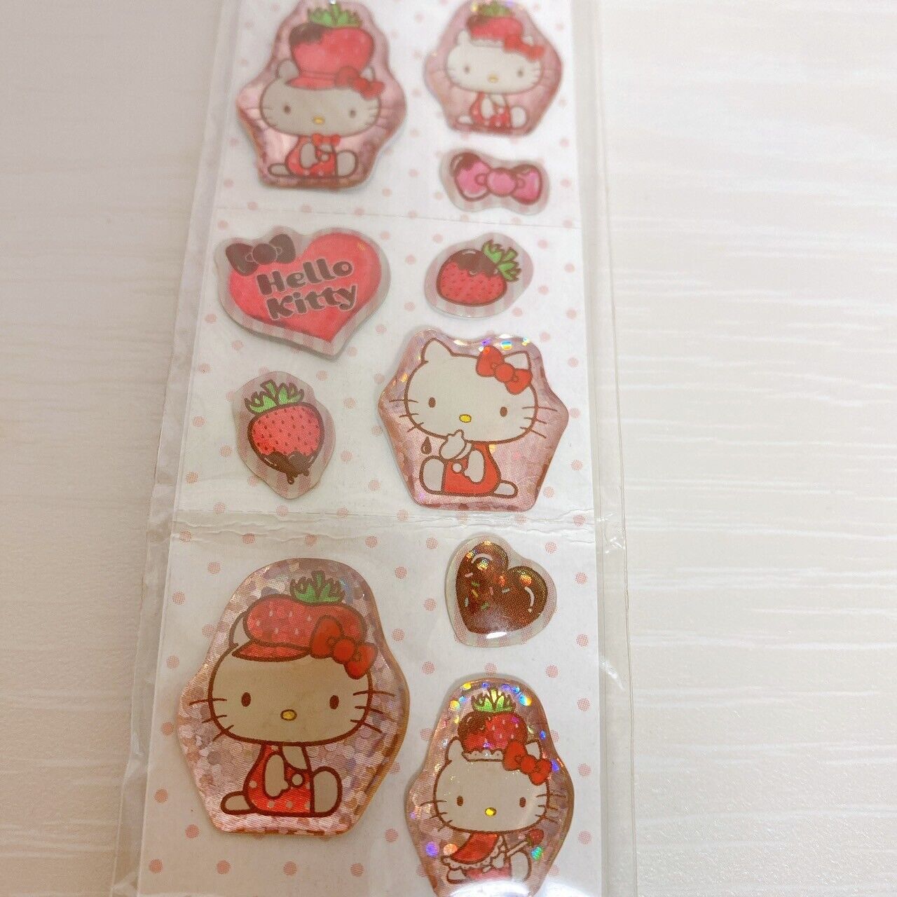 Sanrio Hello Kitty Long Stickers Set 2 Sticker Stationery Sweets Cake Cat Heart