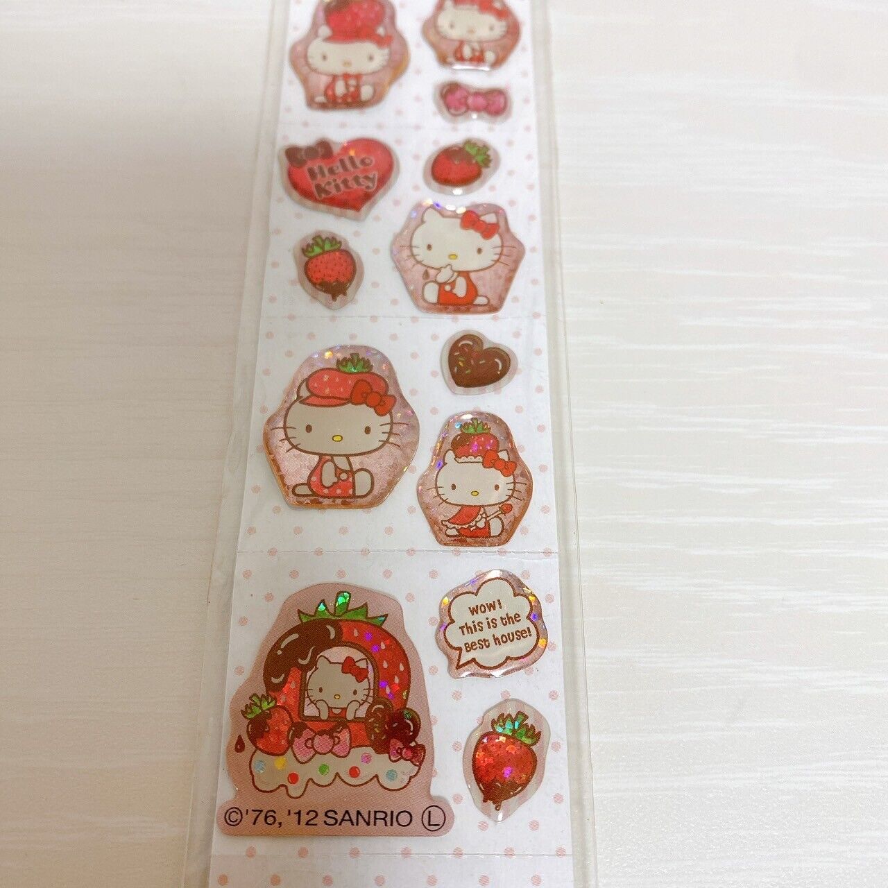 Sanrio Hello Kitty Long Stickers Set 2 Sticker Stationery Sweets Cake Cat Heart