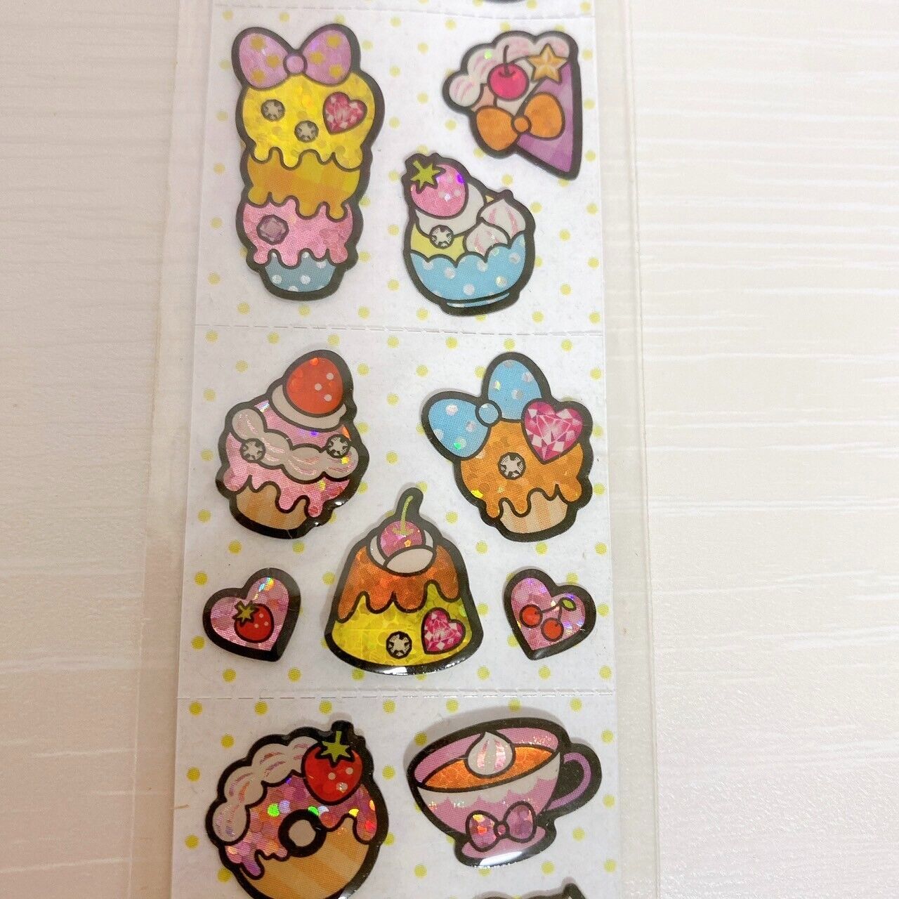 Sanrio Hello Kitty Long Stickers Set 2 Sticker Stationery Sweets Cake Cat Heart