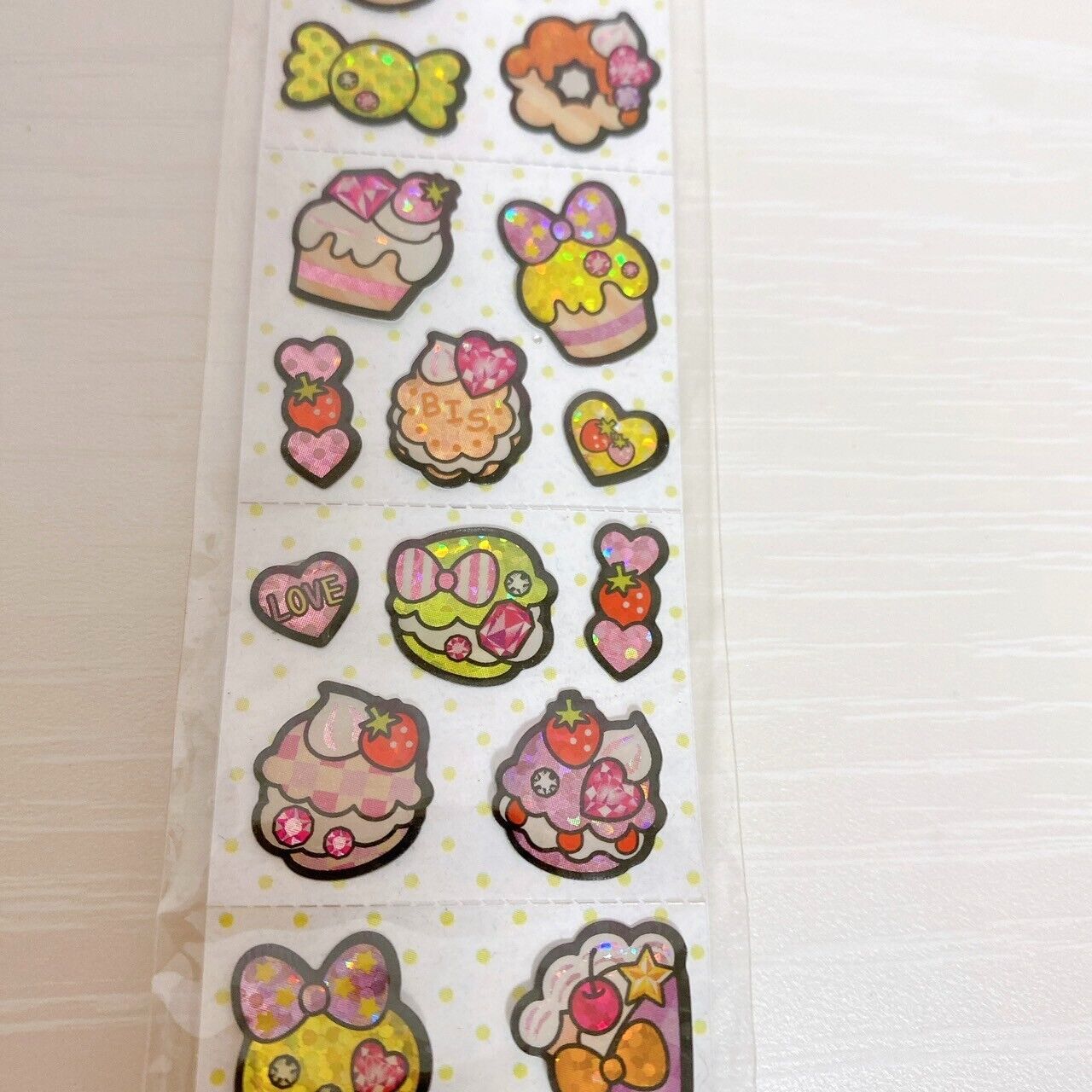 Sanrio Hello Kitty Long Stickers Set 2 Sticker Stationery Sweets Cake Cat Heart