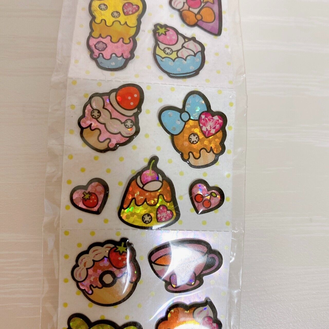 Sanrio Hello Kitty Long Stickers Set 2 Sticker Stationery Sweets Cake Cat Heart