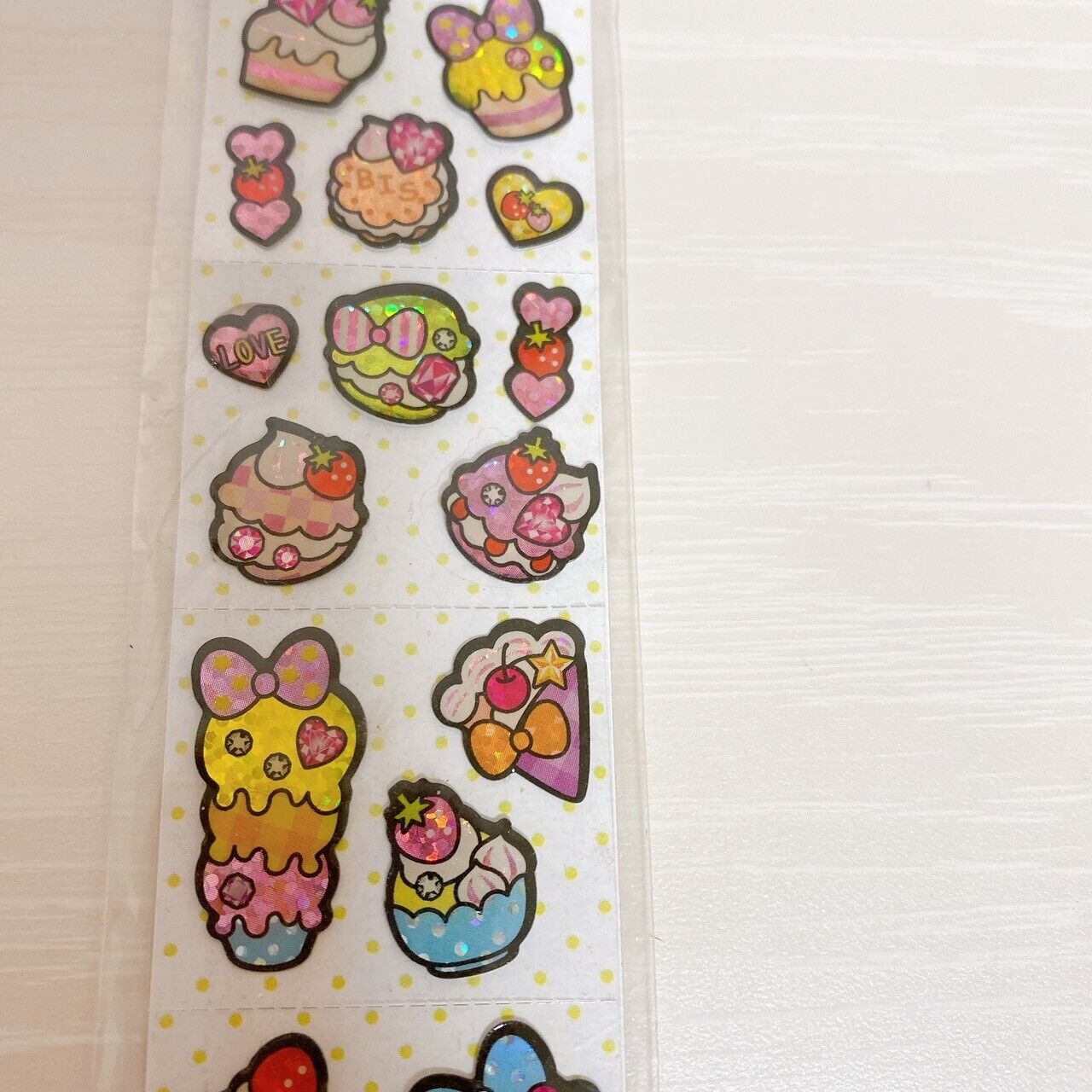 Sanrio Hello Kitty Long Stickers Set 2 Sticker Stationery Sweets Cake Cat Heart