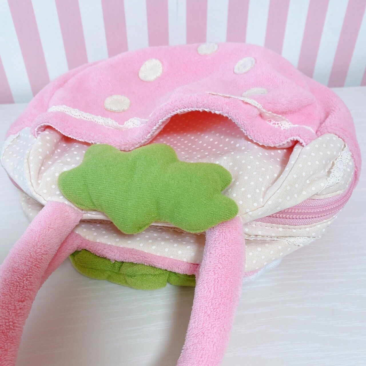 Mother Garden Cutie Strawberry Small Items Outing Set Pink Bag Case Snack Money