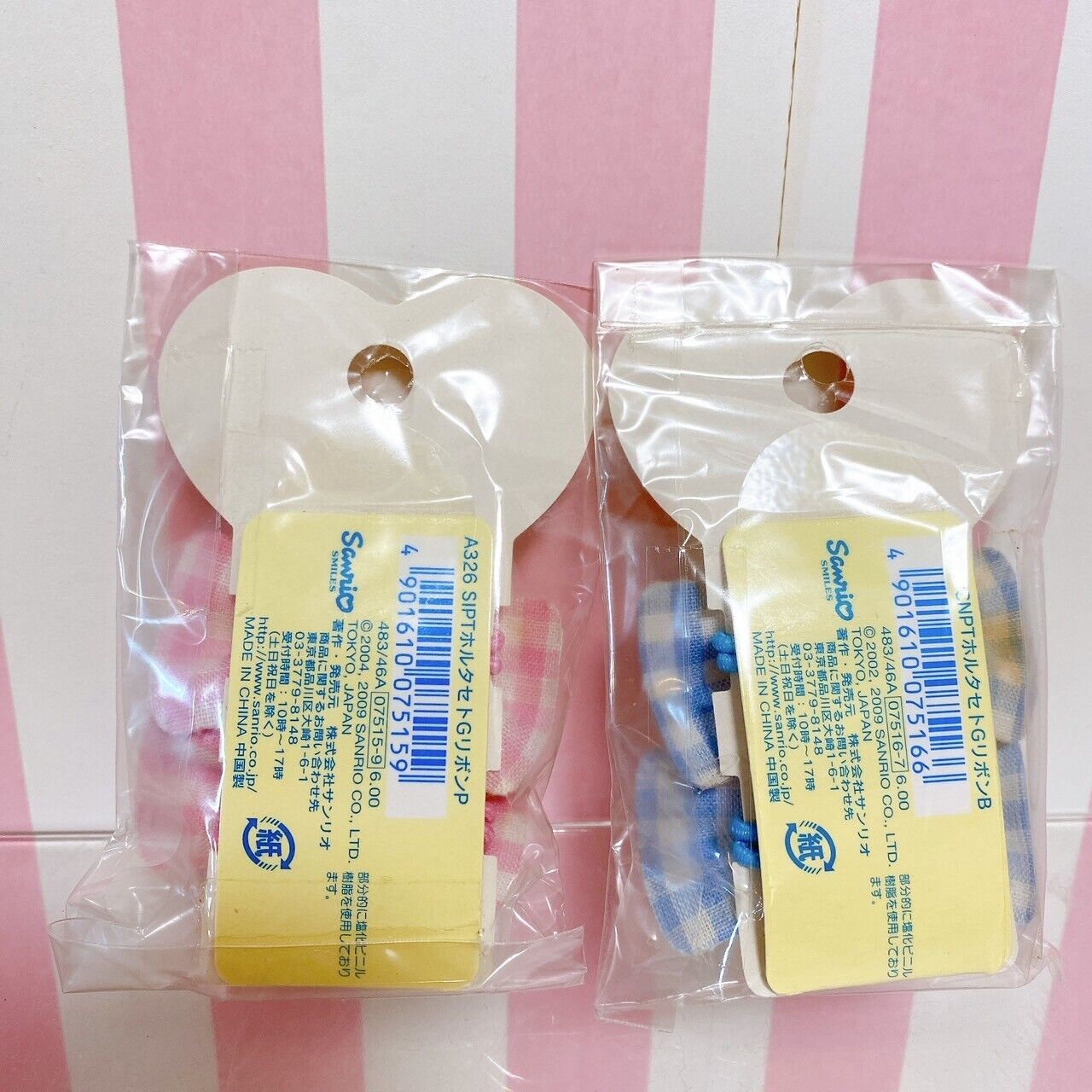 Sanrio Sugar Bunnies Hair Rubber 2 Set Ribbon Shirousa Kurousa Character Rare