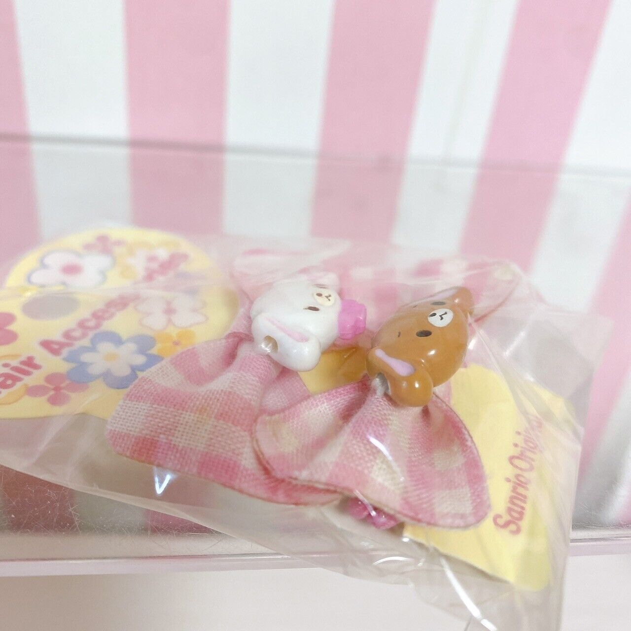 Sanrio Sugar Bunnies Hair Rubber 2 Set Ribbon Shirousa Kurousa Character Rare