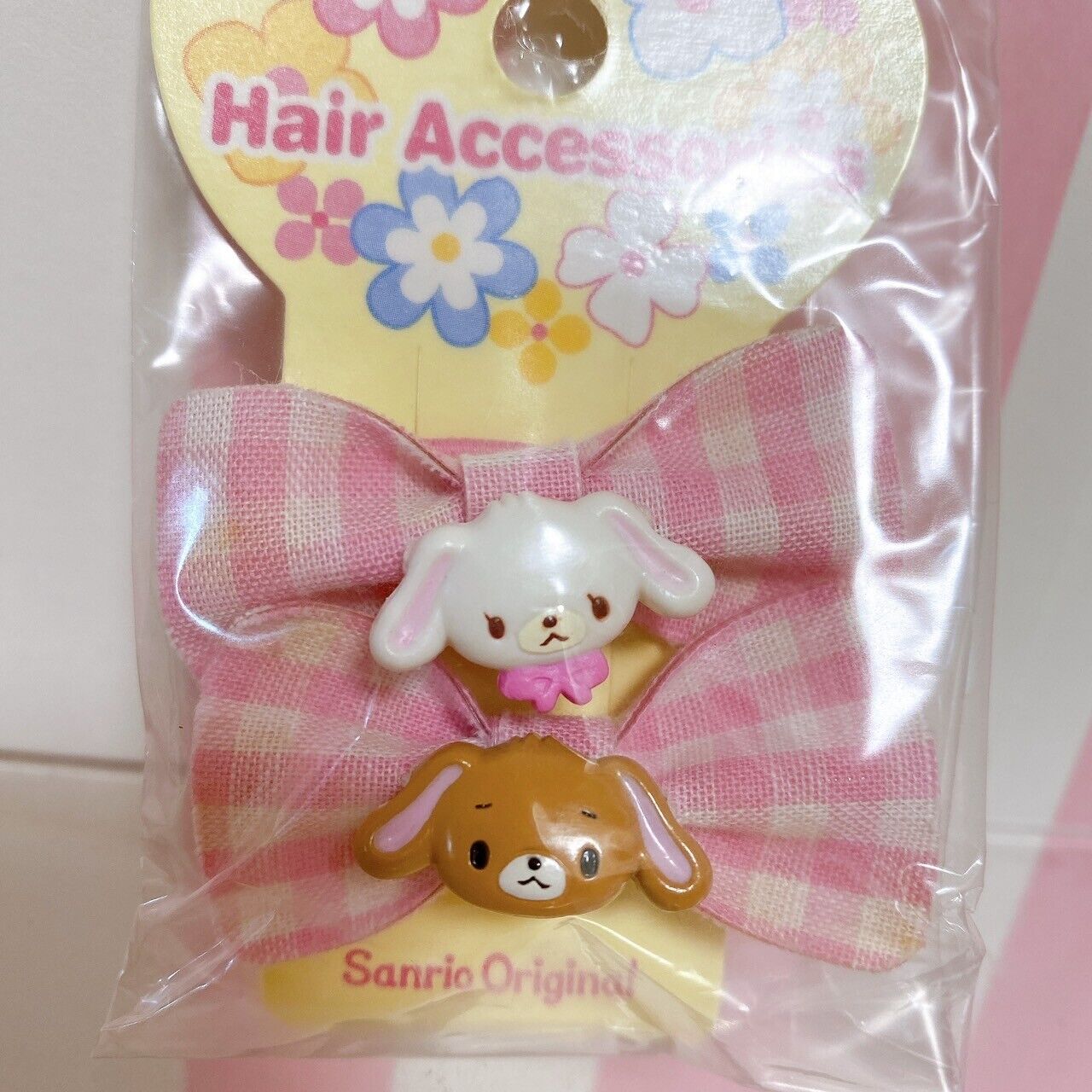 Sanrio Sugar Bunnies Hair Rubber 2 Set Ribbon Shirousa Kurousa Character Rare