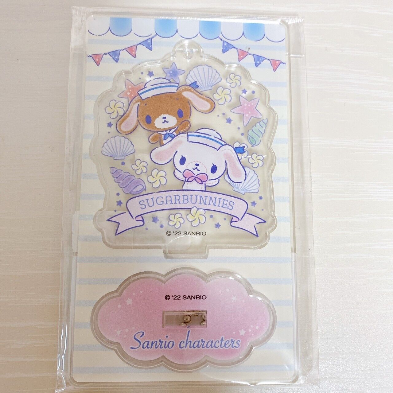 Sanrio Sugar Bunnies Acrylic Key Holder Pouch Set Rabbit Shirousa Kurousa Kawaii