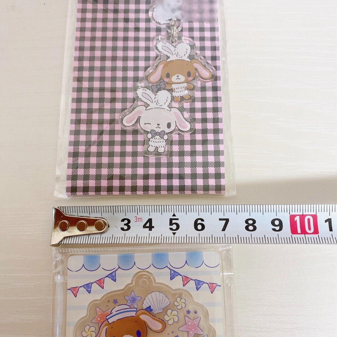 Sanrio Sugar Bunnies Acrylic Key Holder Pouch Set Rabbit Shirousa Kurousa Kawaii