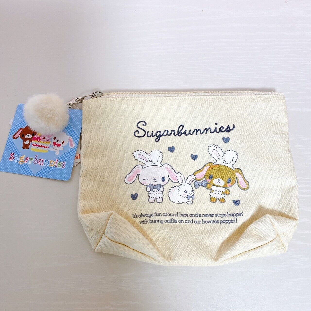 Sanrio Sugar Bunnies Acrylic Key Holder Pouch Set Rabbit Shirousa Kurousa Kawaii