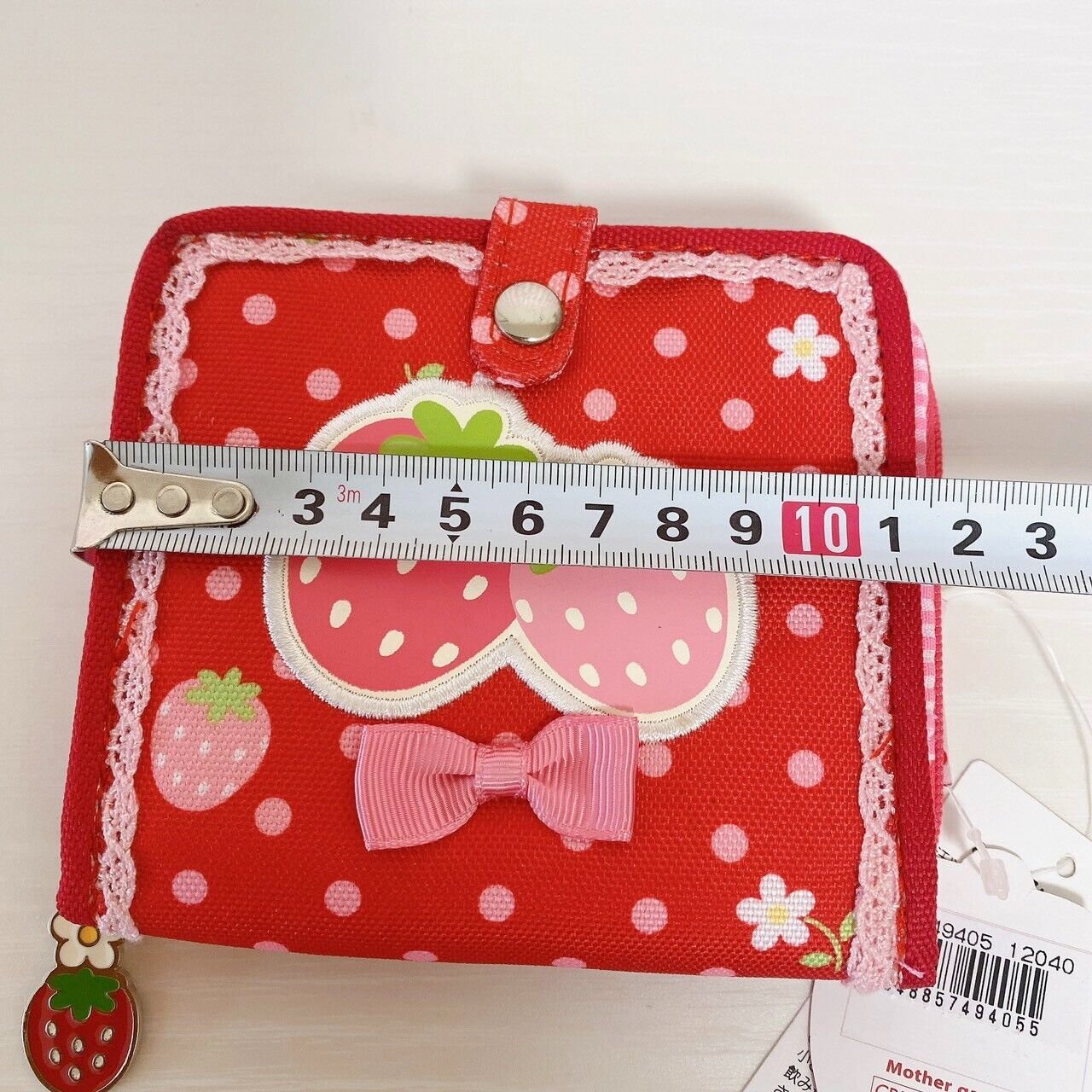 Mother Garden Wallet Purse Coin Case Red Strawberry Lace Frill Dot Ribbon Rare