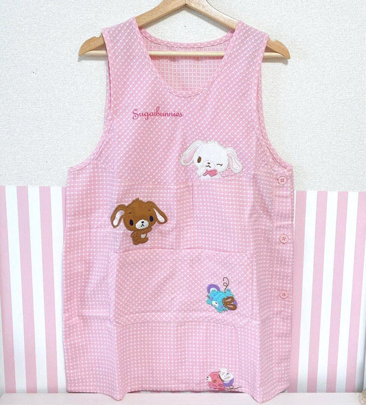 Sanrio Sugarbunnies Bunnies Apron Pink Shirousa Kurousa Cacao Vanilla Kawaii