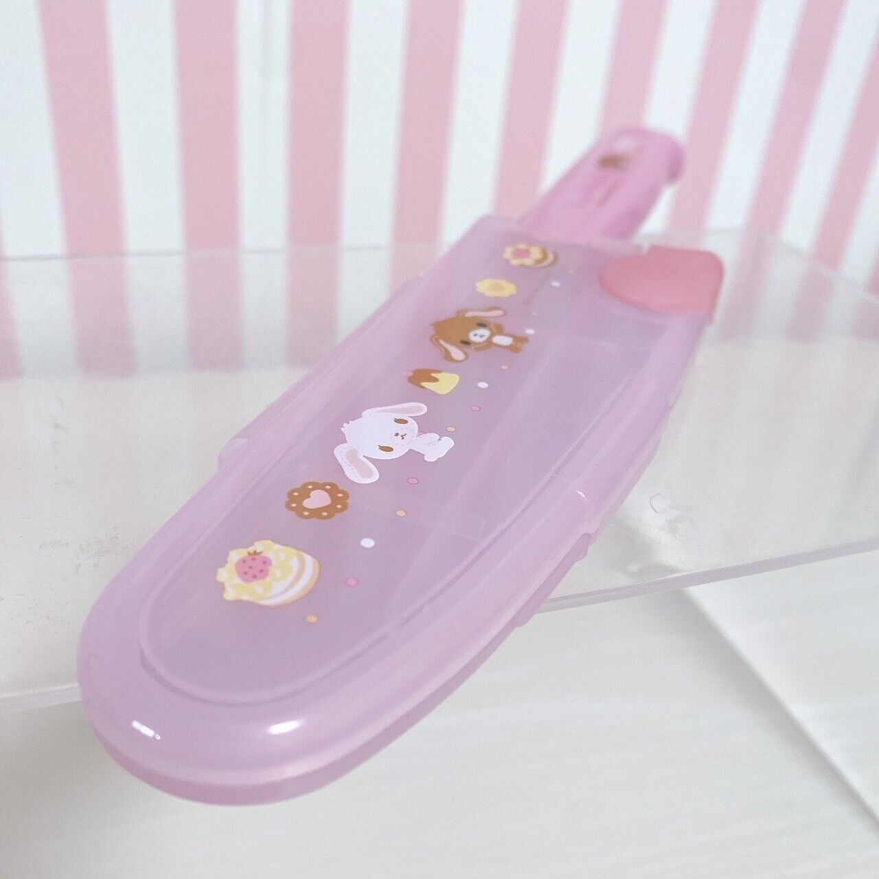 Sanrio Sugarbunnies Bunnies Kids Kitchen Knife Pink For Practice Stainless Box