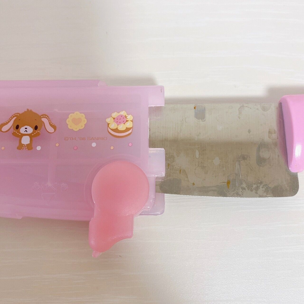 Sanrio Sugarbunnies Bunnies Kids Kitchen Knife Pink For Practice Stainless Box