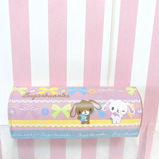 Sanrio Sugar Bunnies Glasses Case Pink Shirousa Kurousa Ribbon Rabbit Frill Rare