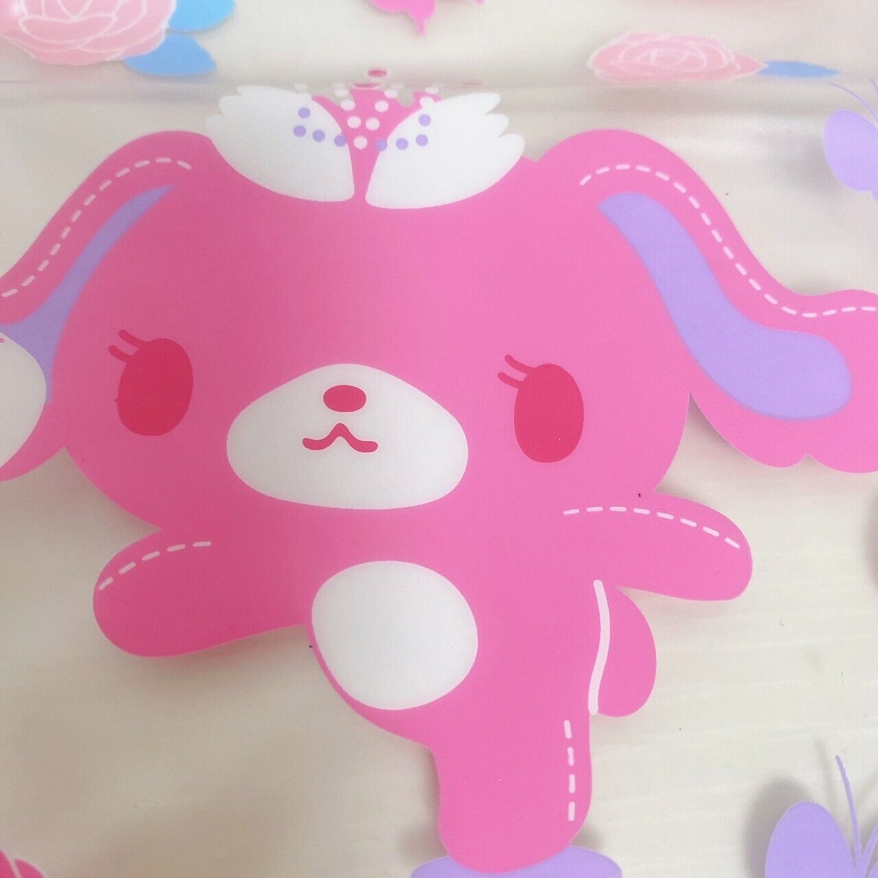 Sanrio Sugar Minuet Bunnies Pool Bag Transparent Pink Shirousa Kurousa Rose Rare