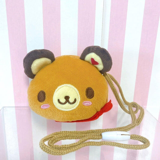 Sanrio Tenorikuma Mini Pochette Pouch Bag Bear Brown Face Kawaii Character Rare