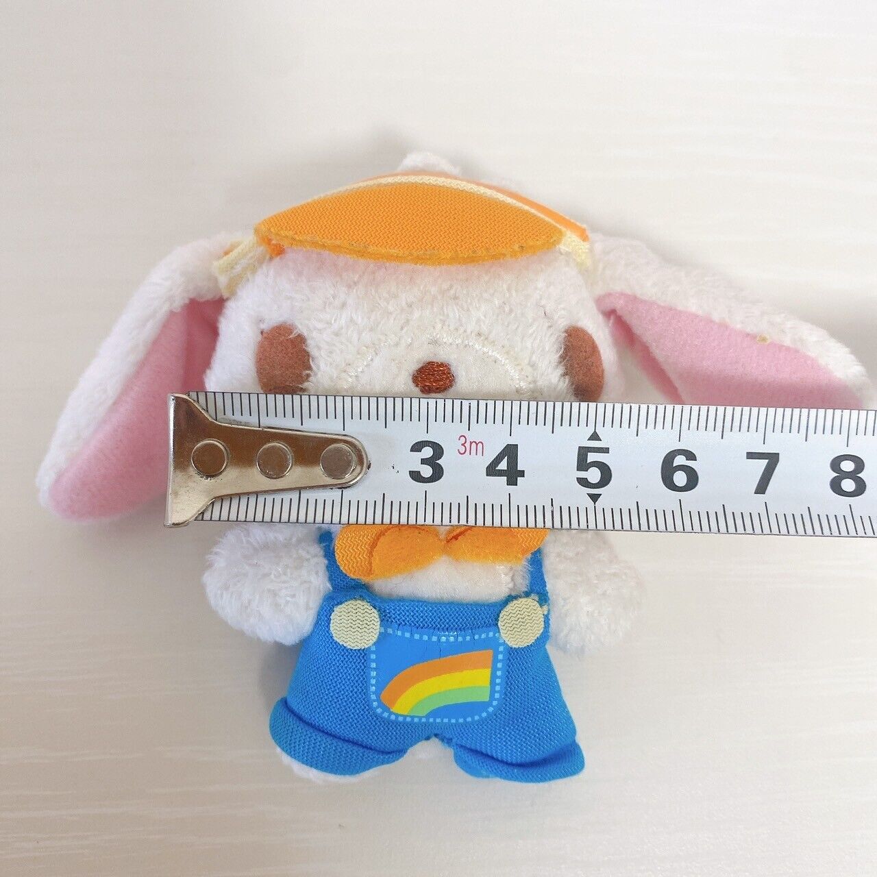 Sanrio Sugar Bunnies Shirosa Small Mascot Soft Stuffed Toy Plush Sun Visor White