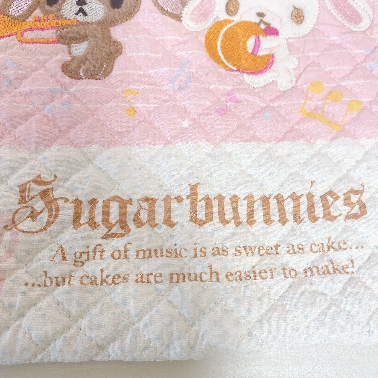 Sanrio Sugar Bunnies Tote Lesson Bag Pink Shirousa Kurousa Instrument Music Note