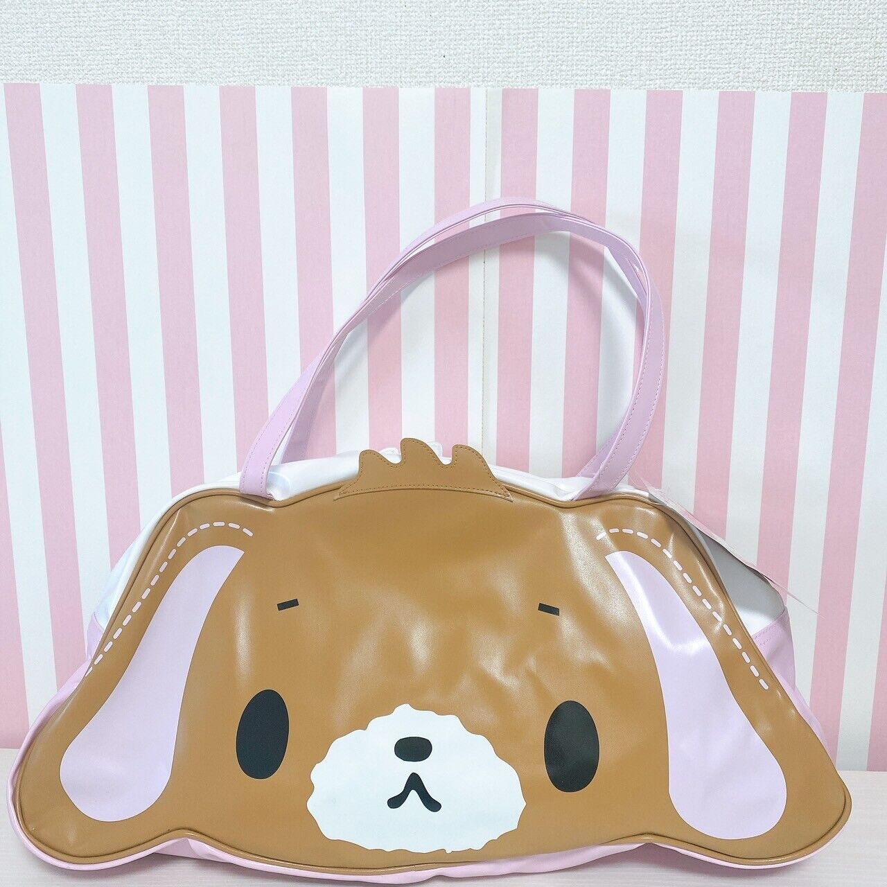 Sanrio Sugar Bunnies Handbag Bag Shirousa Kurousa Face Die Cutting large Kawaii