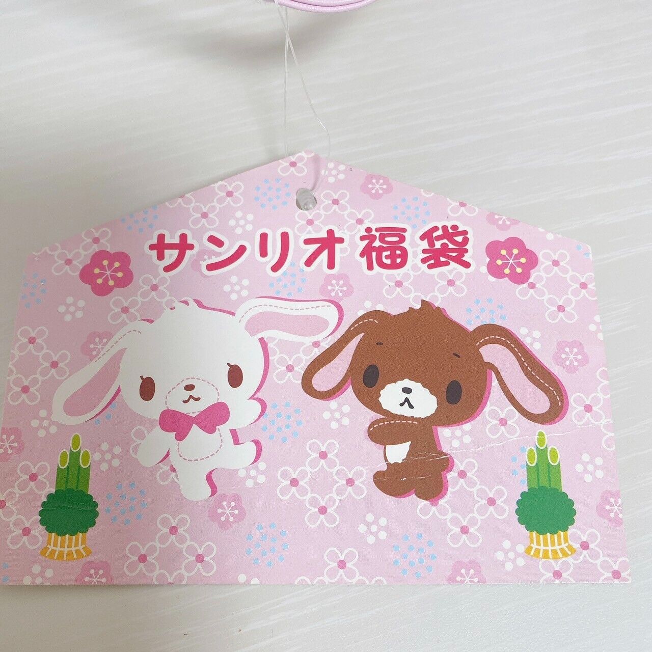 Sanrio Sugar Bunnies Handbag Bag Shirousa Kurousa Face Die Cutting large Kawaii