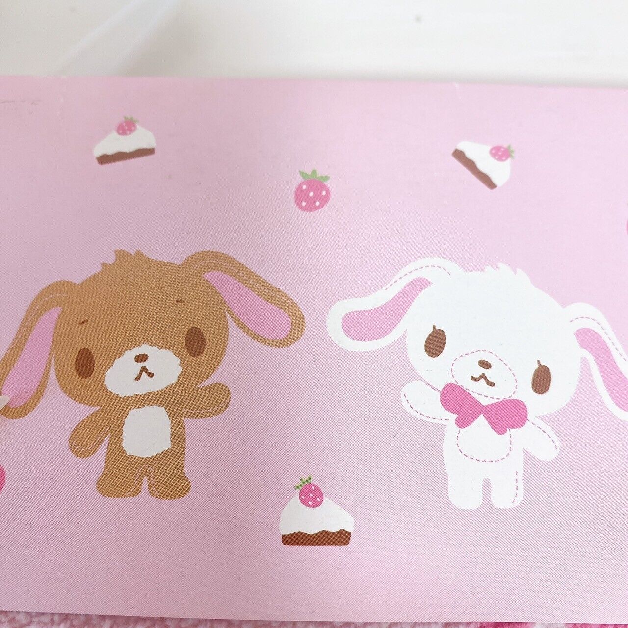 Sanrio Sugar Bunnies Bath Mat Rug Pink Shirousa Kurousa Rectangular Large Rare