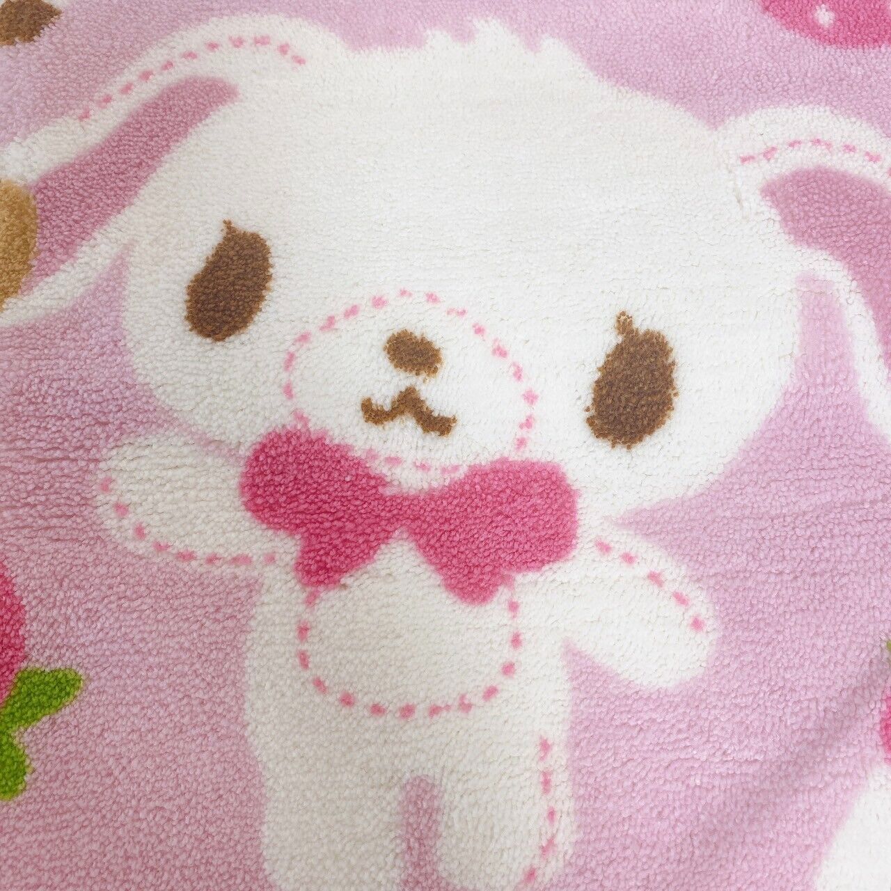 Sanrio Sugar Bunnies Bath Mat Rug Pink Shirousa Kurousa Rectangular Large Rare