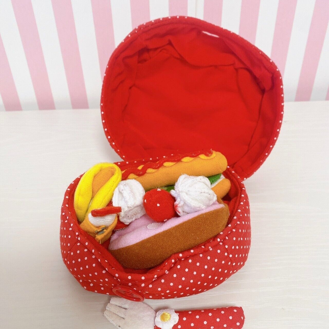 Mother Garden Play House Set Red Strawberry Rucksack Water bottle Lunch box Rare