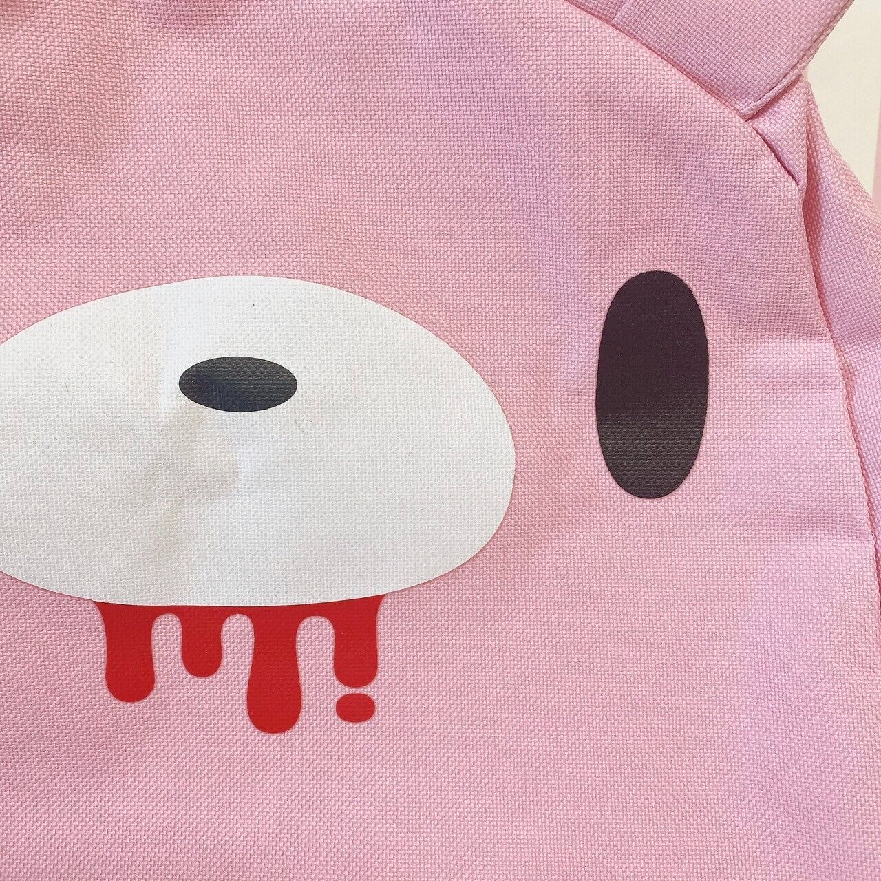 Gloomy Bloody Bear Backpack Bag Pink Red Taito Face Logo Tag Character Kawaii