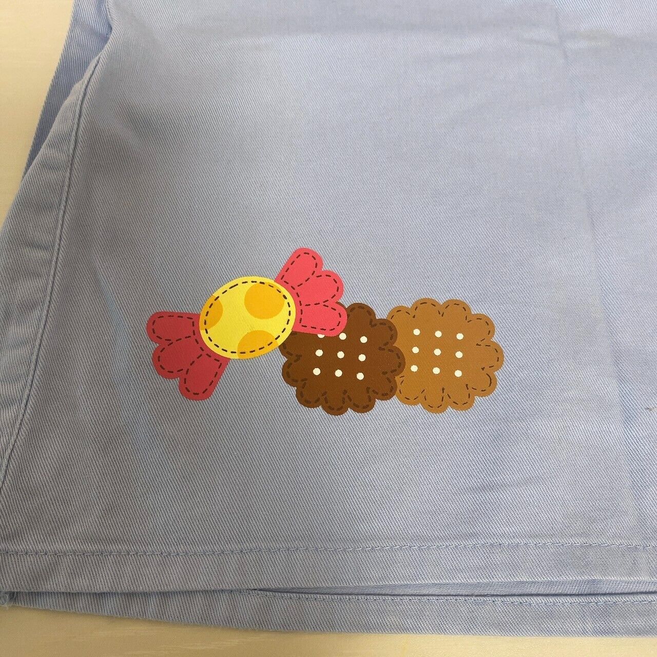 Sanrio Sugarbunnies Bunnies Apron For Adult Smock Candy Biscuit Blue Plaid Rare