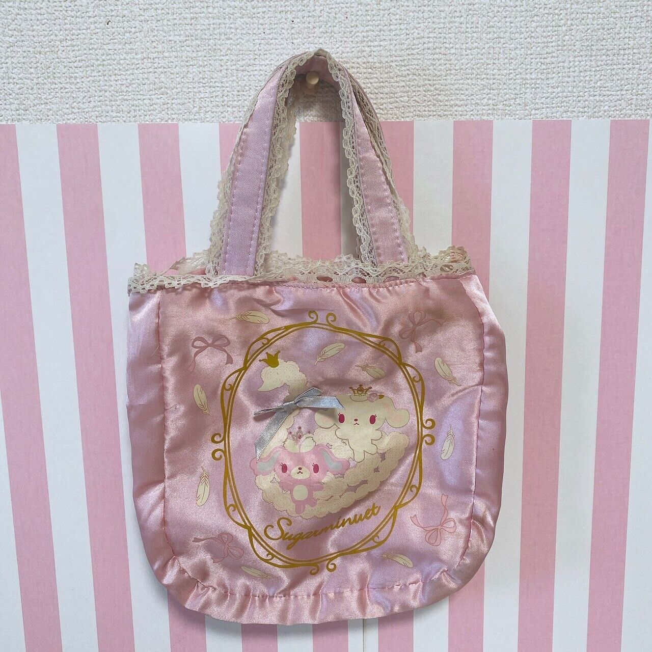 Sanrio Sugar Minuet Bunnies Tote Bag Primausa Balletusa Rabbit Lace Pink Soft