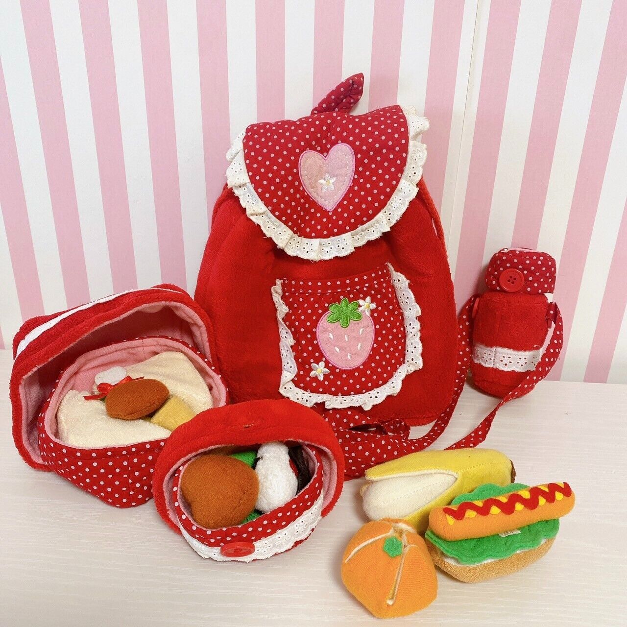 Mother Garden Strawberry Picnic Small Items Outing Set Rucksack Discontinued