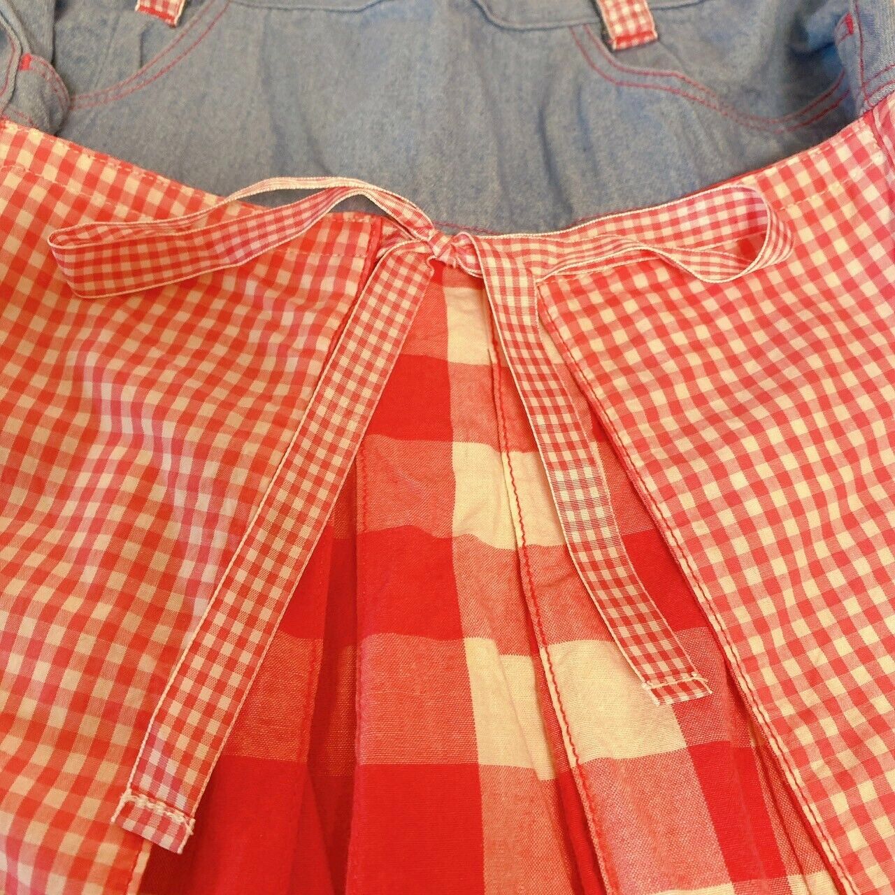 Mezzo Piano Skirt 160cm Red Plaid Pleats Lemon Denim Strawberry Clothing Kawaii