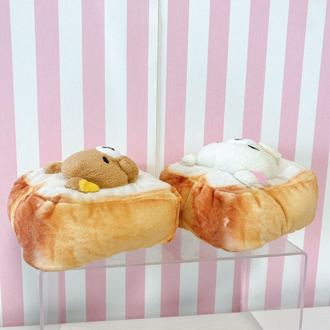 San-x Rilakkuma Korilakkuma Plush Set 2 Soft Stuffed Toy Doll Plain Bread Bear