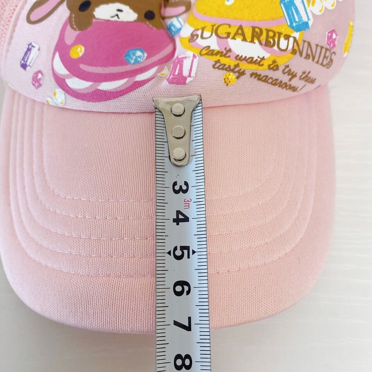 Sanrio Sugar Bunnies Cap Clothing Accessory Pale Pink Mesh Jewely Rabbit Kawaii