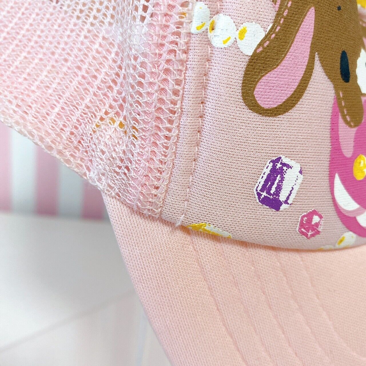 Sanrio Sugar Bunnies Cap Clothing Accessory Pale Pink Mesh Jewely Rabbit Kawaii