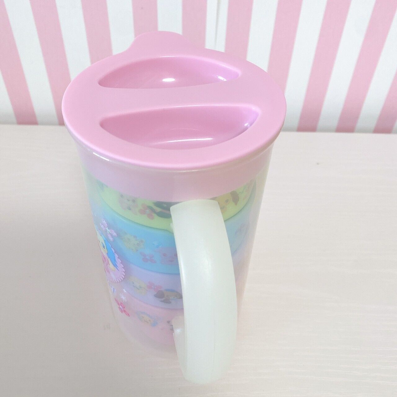 Sanrio Jewelpet Cup Pitcher Set 4 Pink Blue Purple Green Animals Kawaii Rare