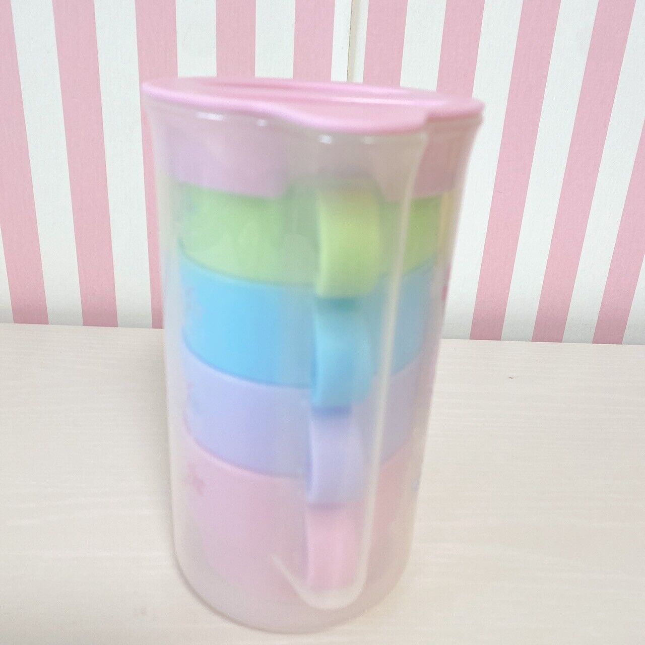 Sanrio Jewelpet Cup Pitcher Set 4 Pink Blue Purple Green Animals Kawaii Rare