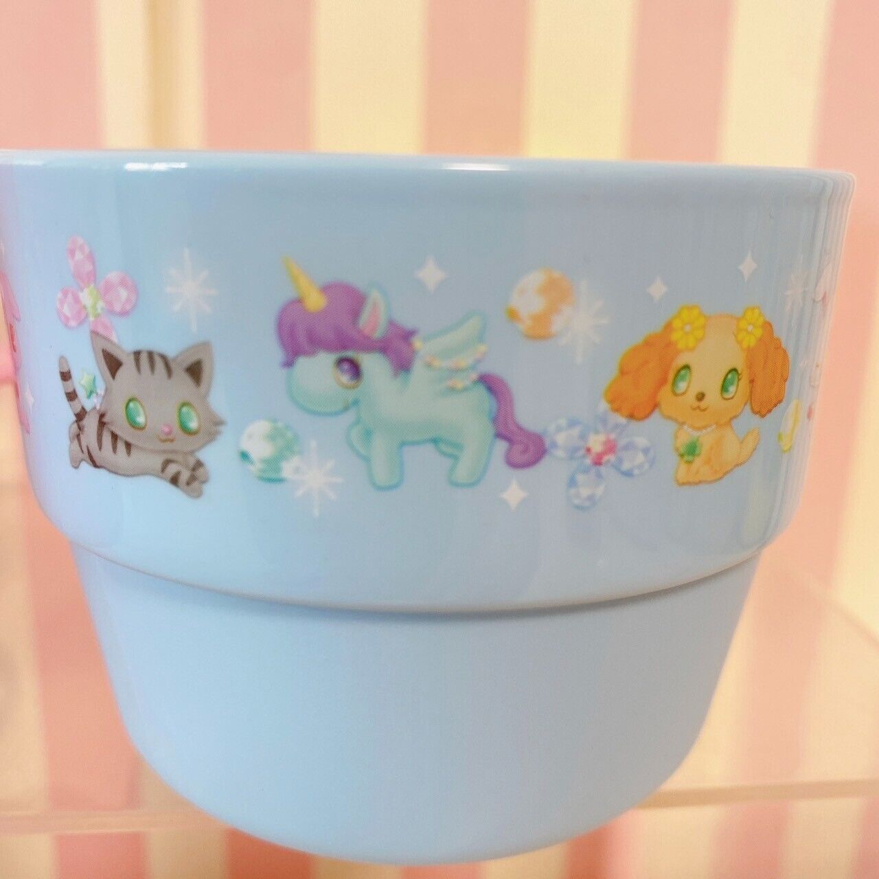 Sanrio Jewelpet Cup Pitcher Set 4 Pink Blue Purple Green Animals Kawaii Rare