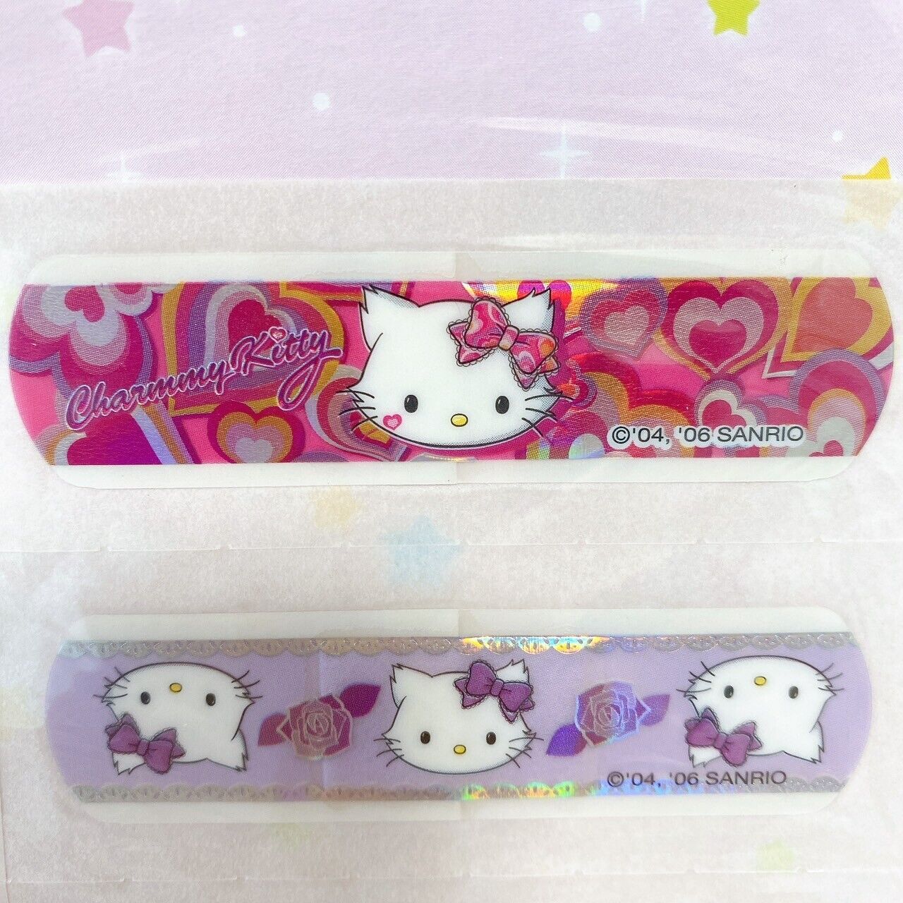 Sanrio Charmmy Charmy Kitty Nail Tip Decoban Set 2 Band-Aid Pink Purple Kawaii