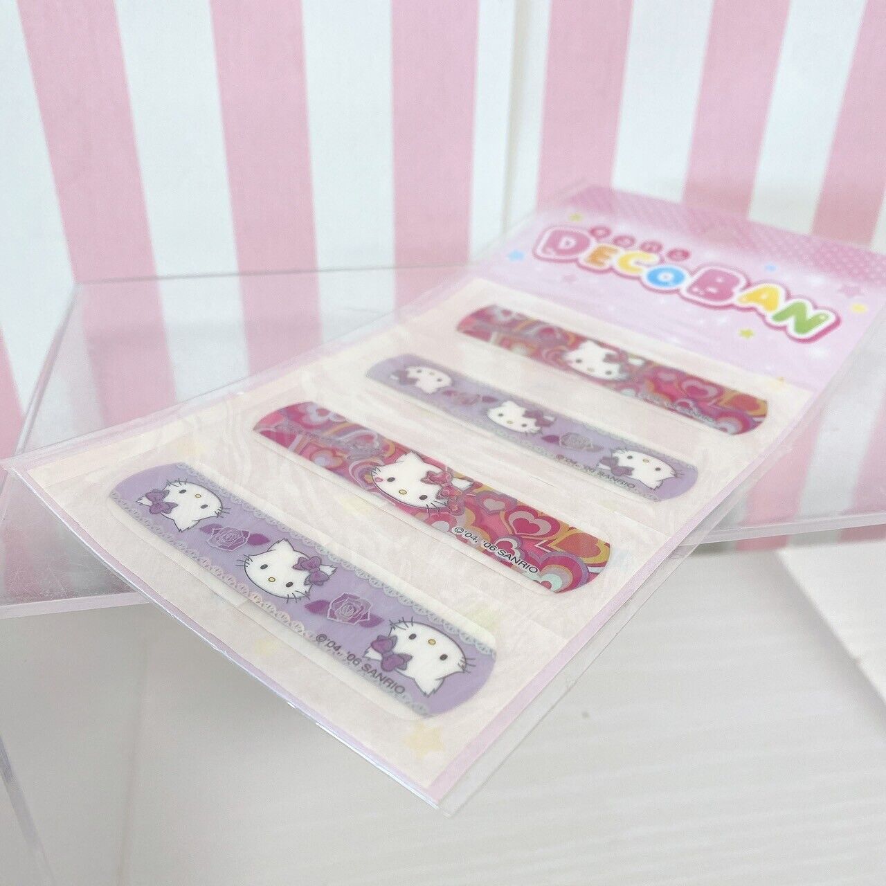 Sanrio Charmmy Charmy Kitty Nail Tip Decoban Set 2 Band-Aid Pink Purple Kawaii