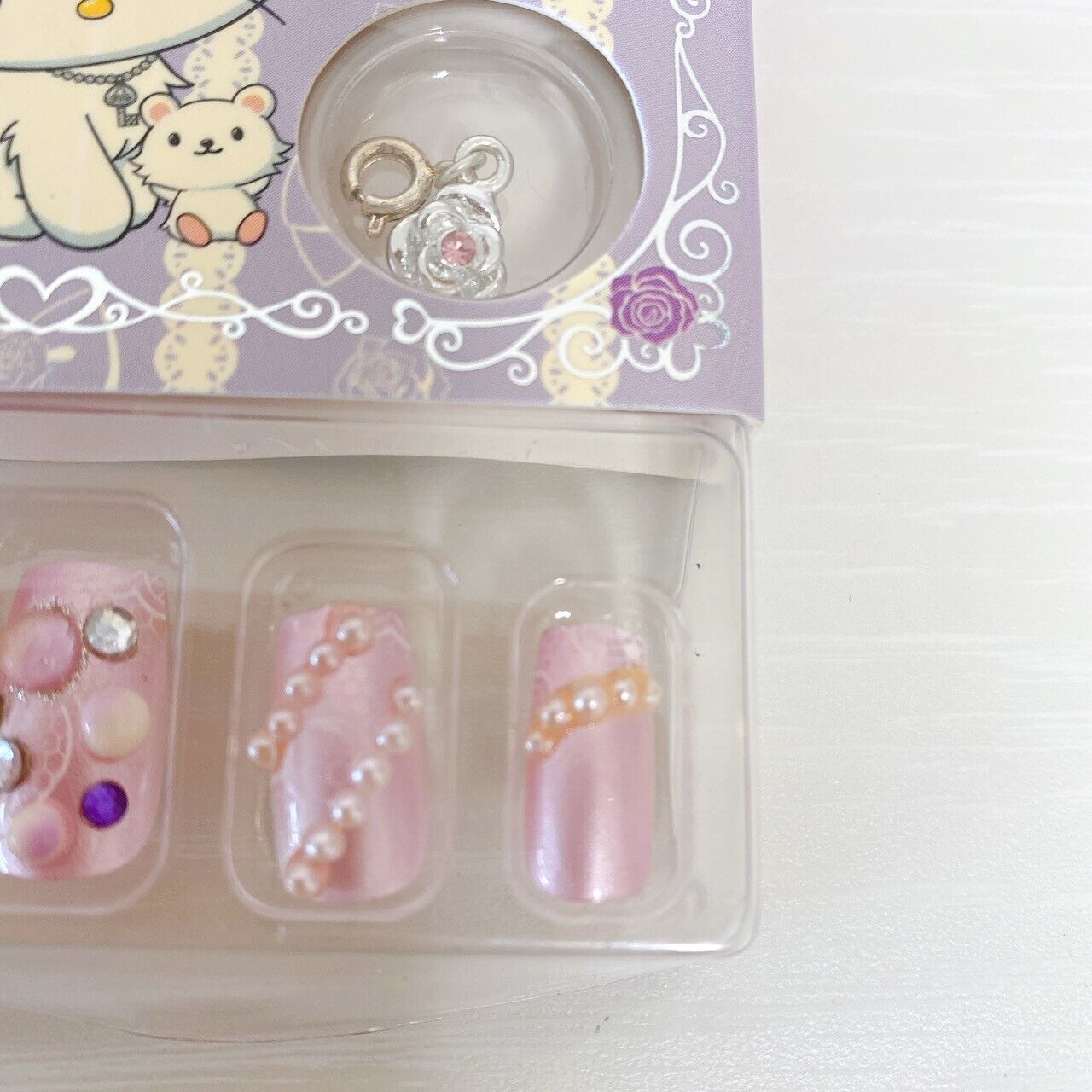 Sanrio Charmmy Charmy Kitty Nail Tip Decoban Set 2 Band-Aid Pink Purple Kawaii