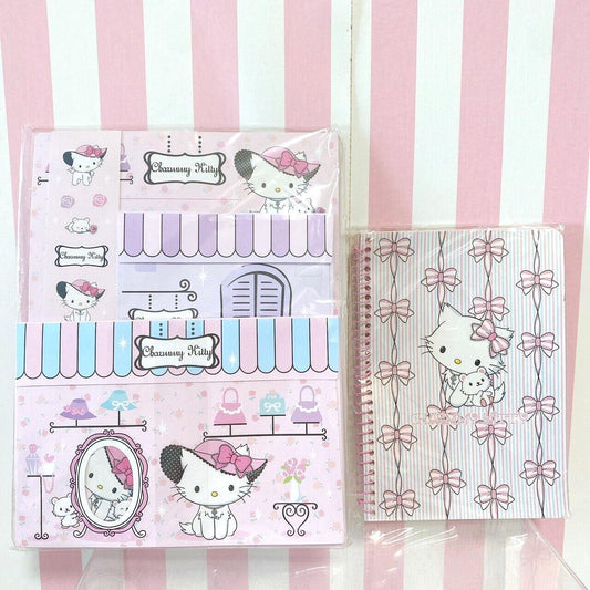 Sanrio Charmmy Charmy Kitty Letter Set Ring Notebook Set 2 Ribbon Cat Stationery