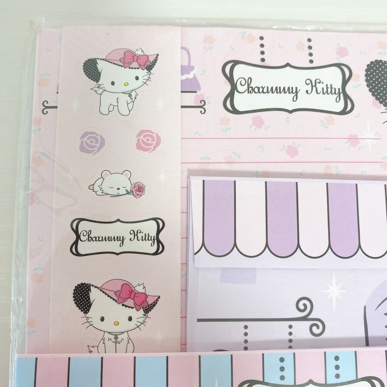 Sanrio Charmmy Charmy Kitty Letter Set Ring Notebook Set 2 Ribbon Cat Stationery