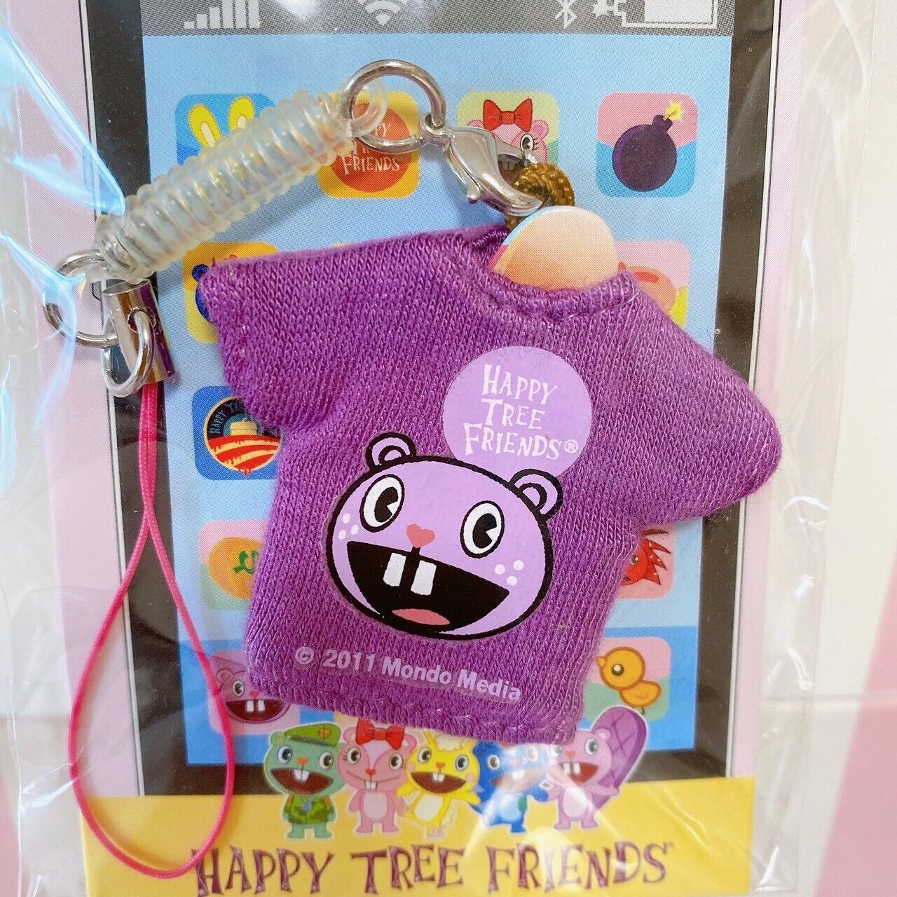 Happy Tree Friends T-shirt Strap Smartphone Cleaner Complete Set 5 Giggles Rare