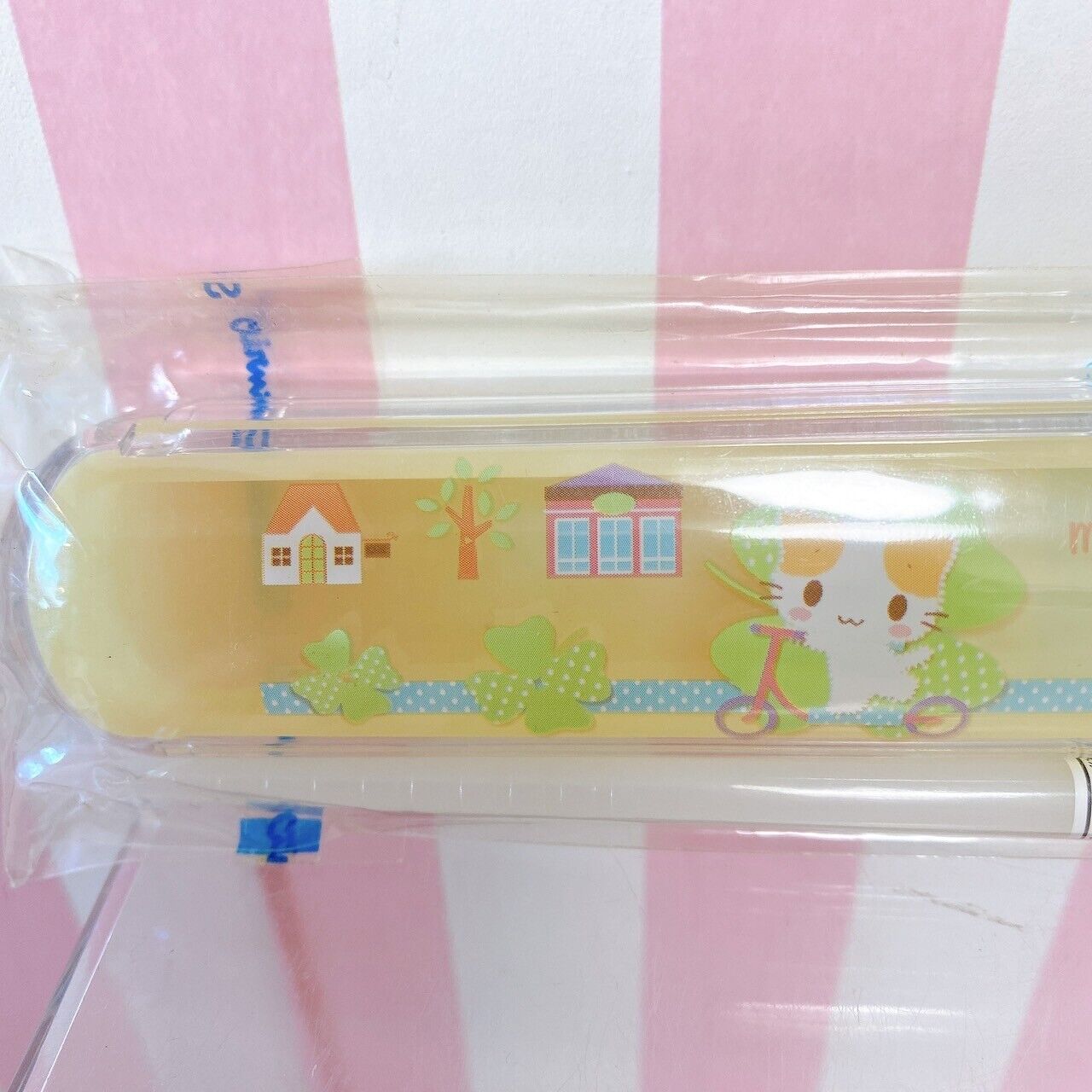 Sanrio Masyumaro Fluffy Fuwa Nyanko Marshmallow Chopsticks With Sliding Case