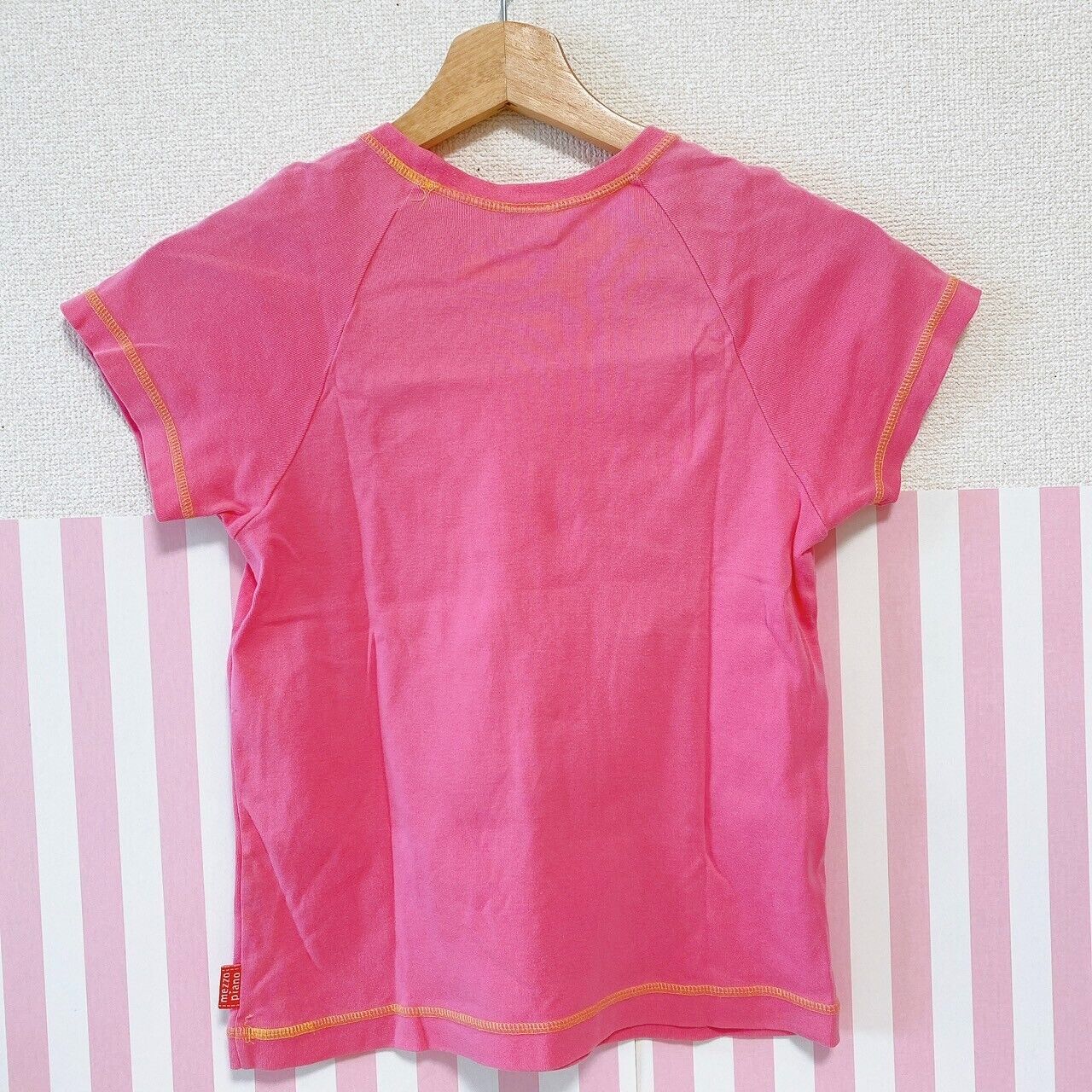 Mezzo Piano Kids T-shirt 150cm Pink Parfait Sweets Yellow Blue White Star Bijou