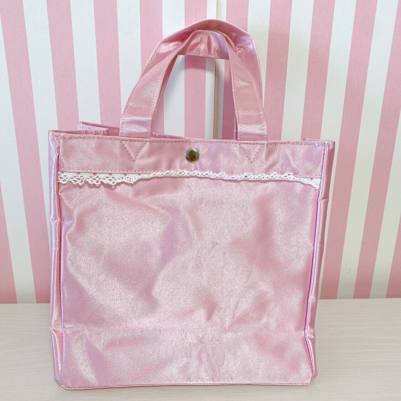 Sanrio Charmmy Charmy Kitty Tote Bag Handbag Lesson Pink Lace Frill Rose Cat