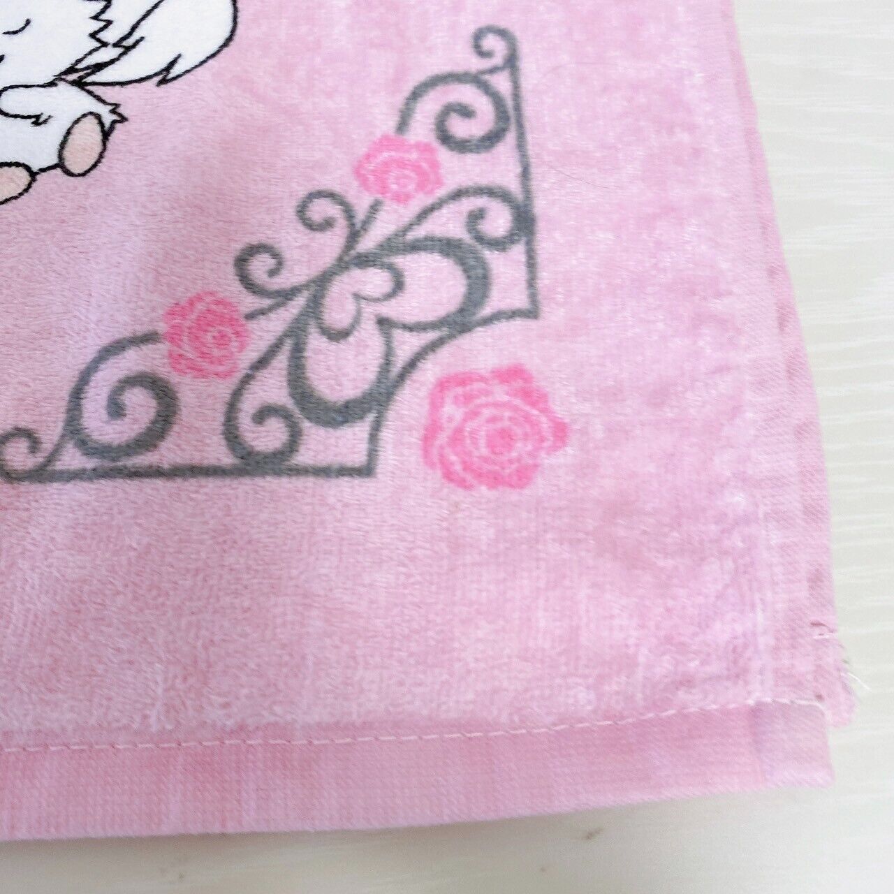 Sanrio Charmmy Charmy Kitty Face Towel Pink Cat Rose Flower Ribbon Fluffy Kawaii