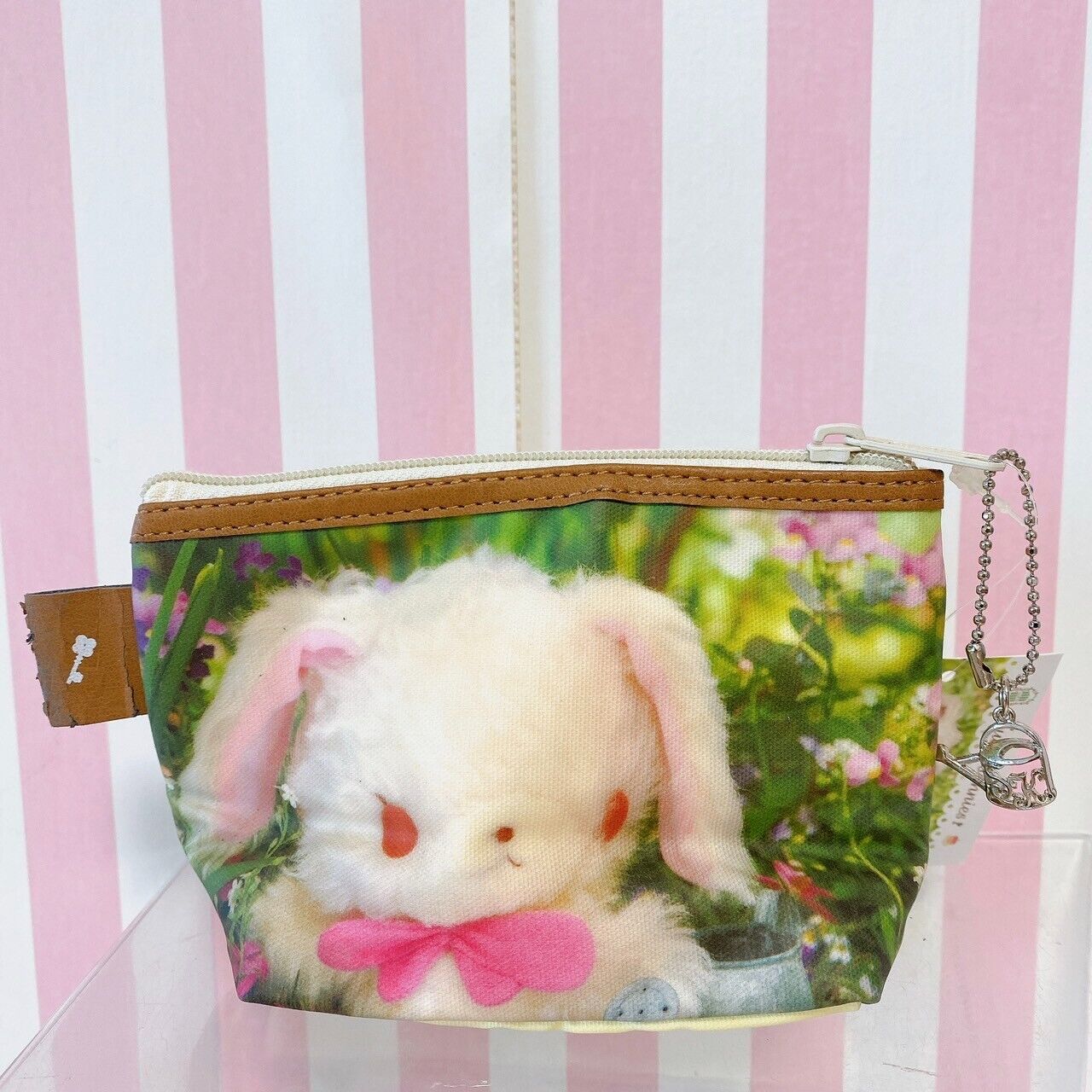 Sanrio Sugar Bunnies Pouch Photo Shirousa Kurousa Garden Rabbit Brown White Rare