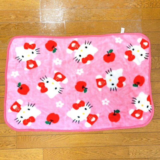 Sanrio Hello Kitty Blanket Pink Apple Flower Cat Warm Soft Kawaii Character Rare